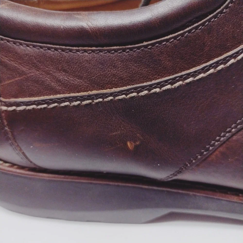 Johnston & Murphy Mens 13M Tyndall Brown Leather Cap Toe‎ Oxford 020-7414 Dress